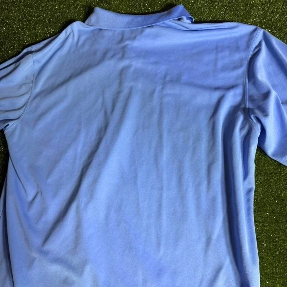 Nike Golf Dri-Fit Polo Blue Men's XL Athletic Golf Shirt Embroidered Logo